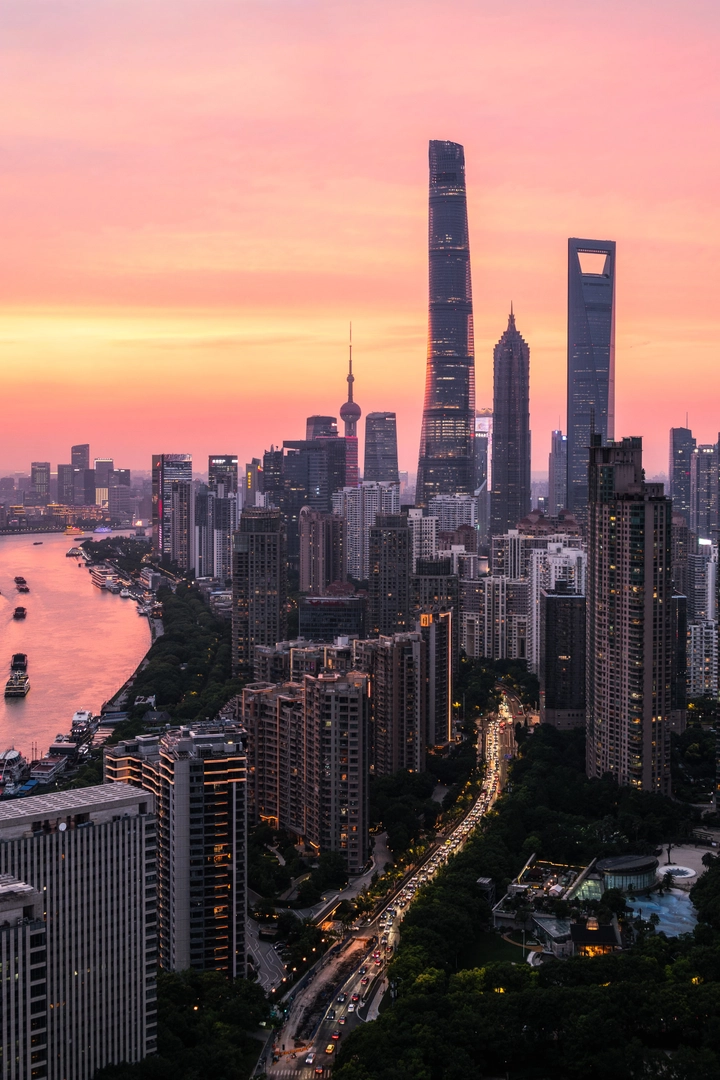 上海晚霞竖排